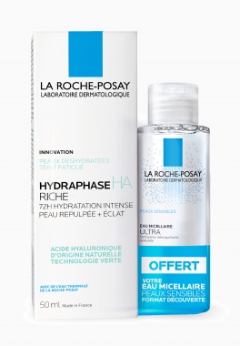Sleeve Hydraphase HA Riche La Roche Posay Crème hydratante visage pas cher