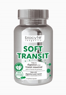 Soft Transit Biocyte Gélules à l'extrait de guimauve qui aident à la digestion et au transit intestinal pas cher