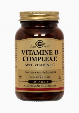 Vitamine B Complexe avec Vitamine C Solgar Réduit la fatigue et améliore les performances intellectuelles pas cher